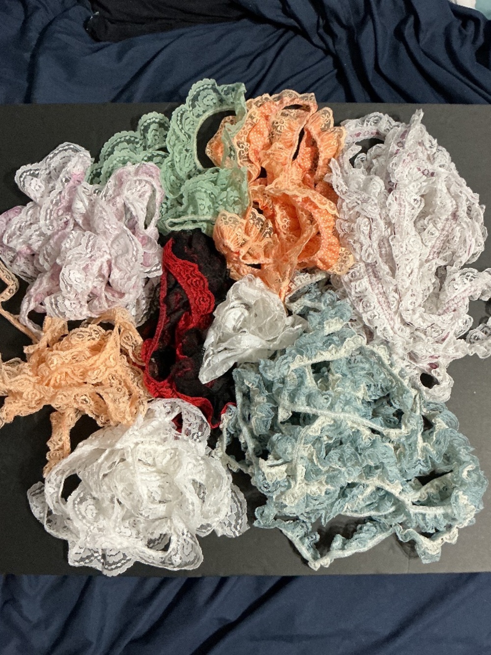 Vintage Lace Trim Lot Ruffled Scrapbooking Memory Books Sewing Craft